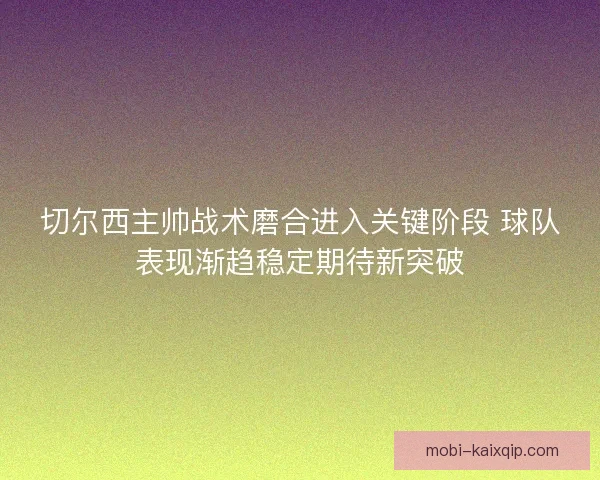 切尔西主帅战术磨合进入关键阶段 球队表现渐趋稳定期待新突破